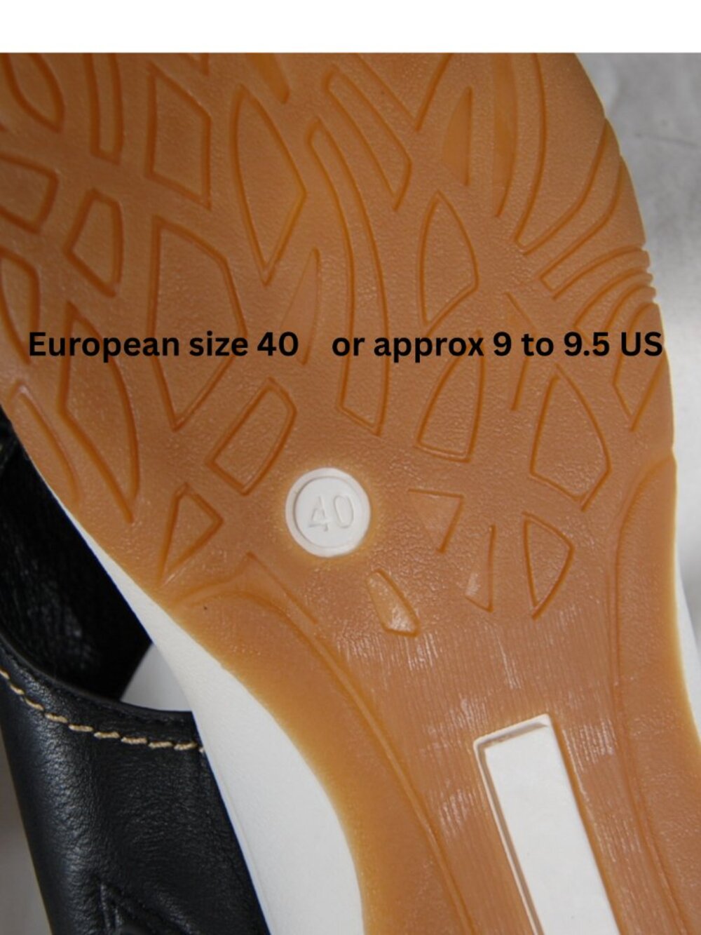 UBFEN Black Comfort Sandals Slingback Criss Cross Straps Size 9-9.5 (US)  NIB - Picture 4 of 10